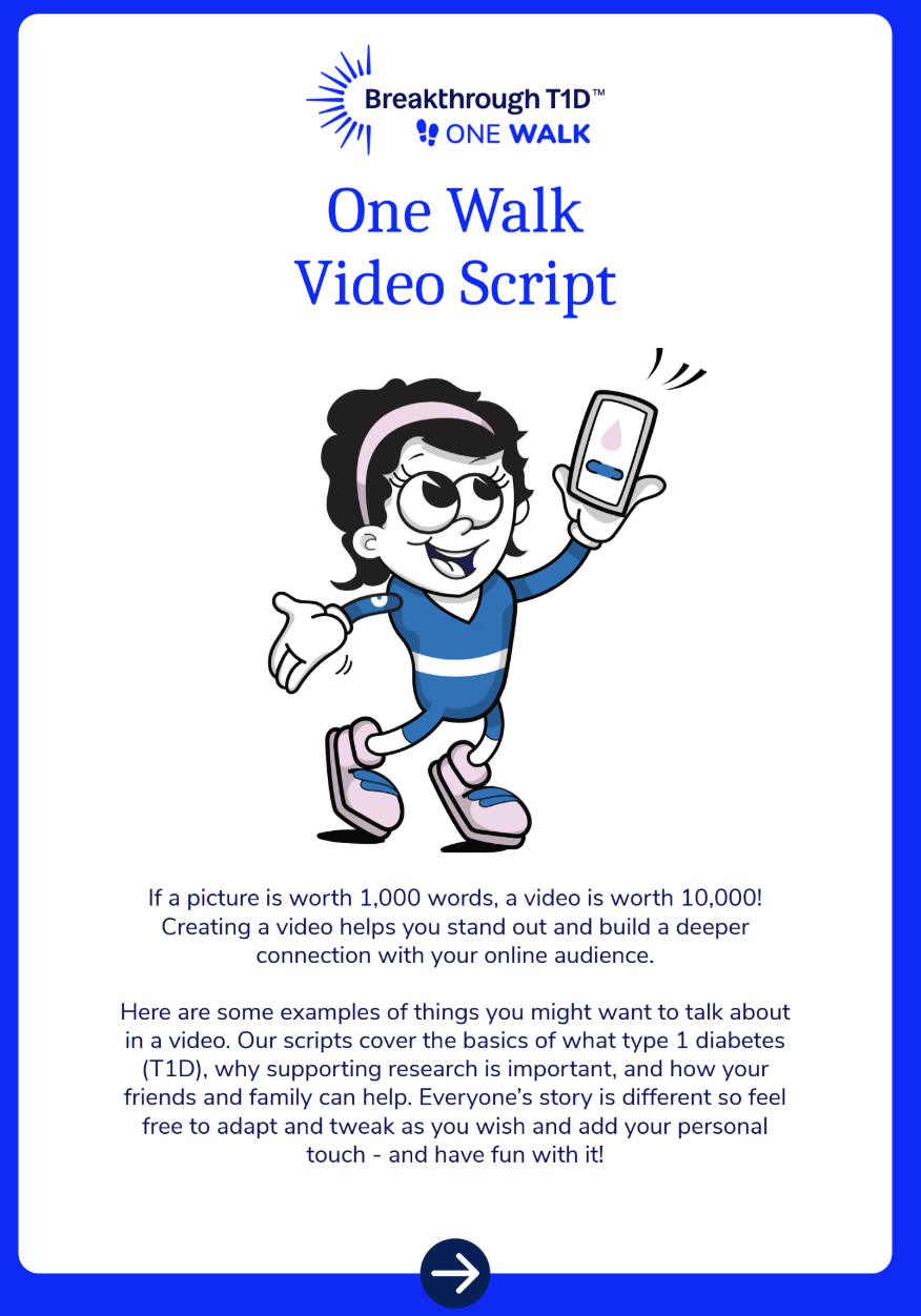 Suggested video script to ask for support