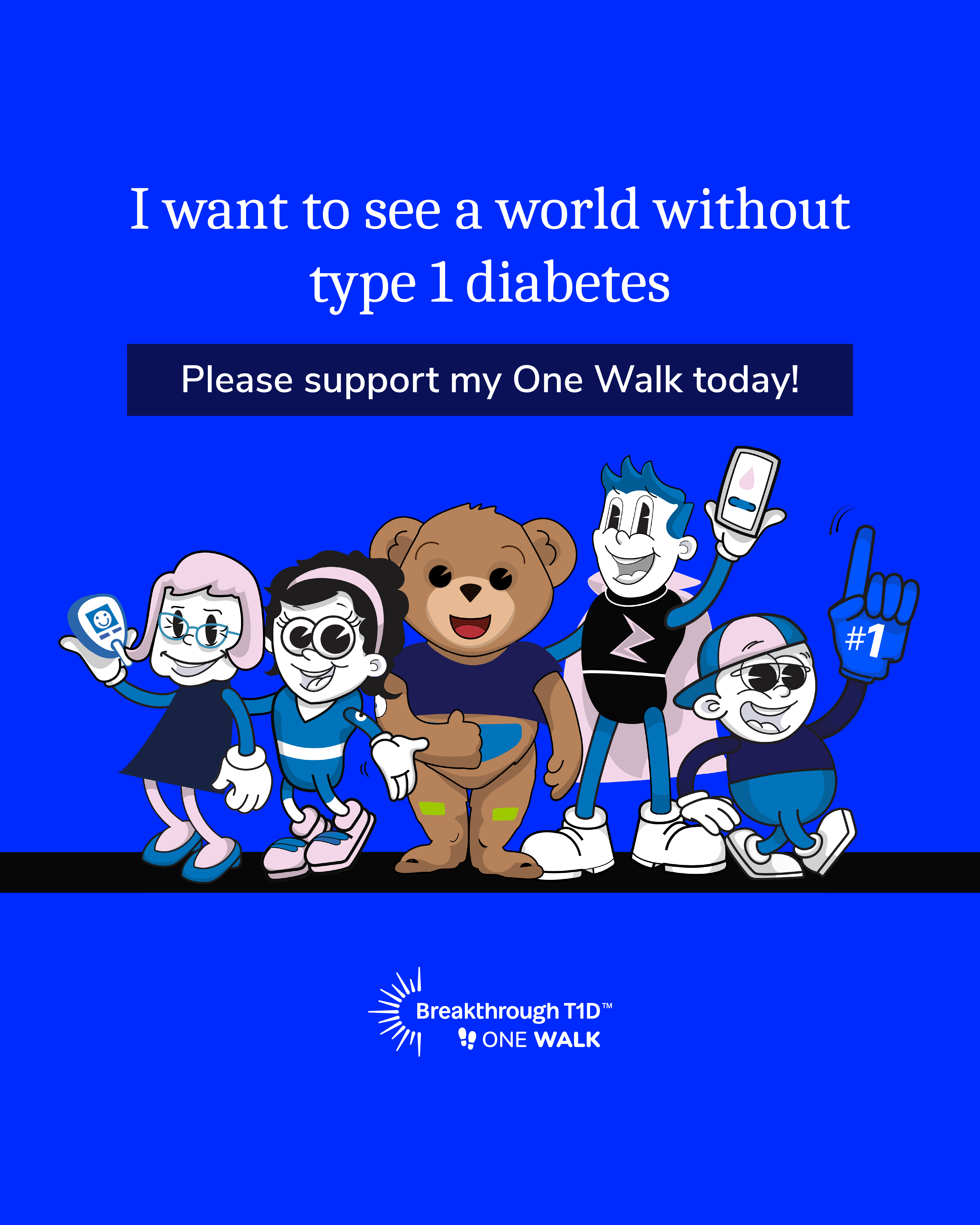 World without type 1 diabetes - Instagram social tile