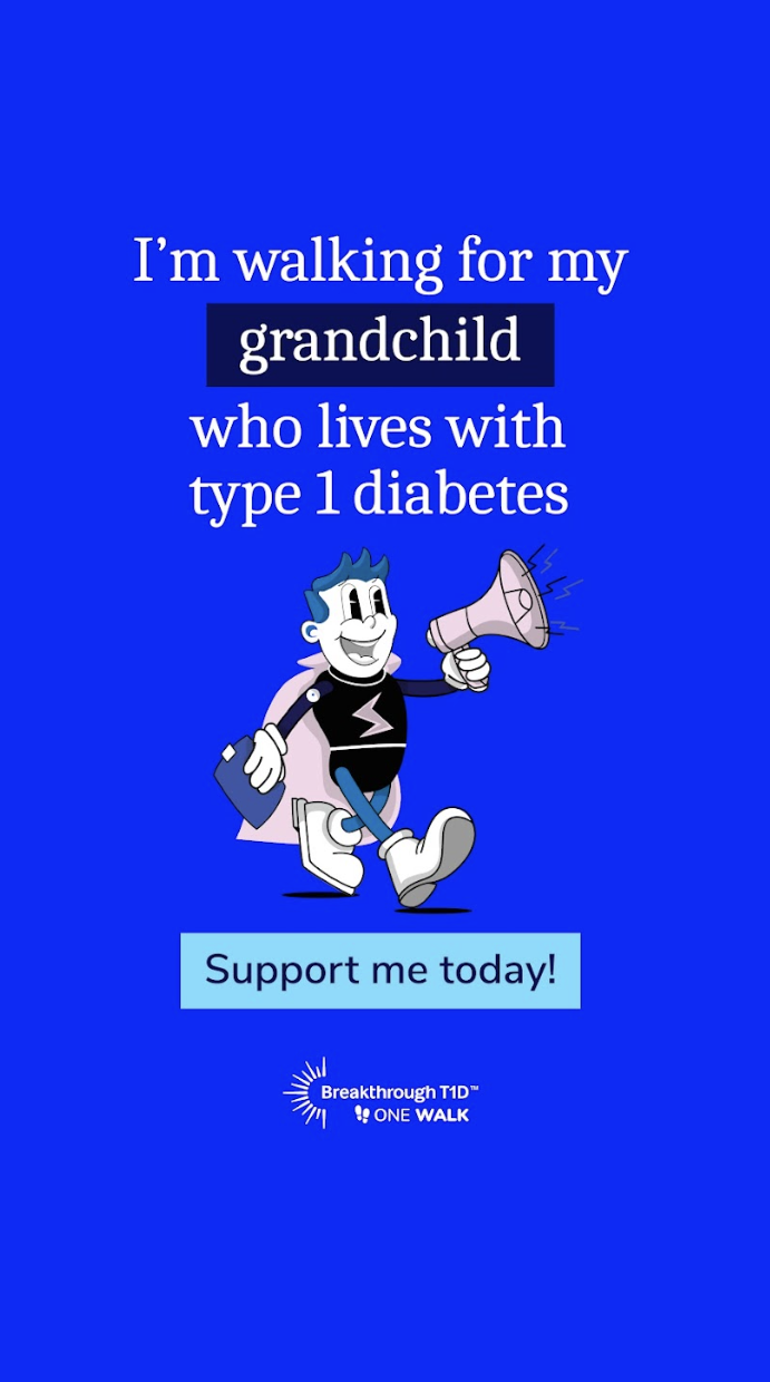 Walking for my grandchild - Instagram story tile