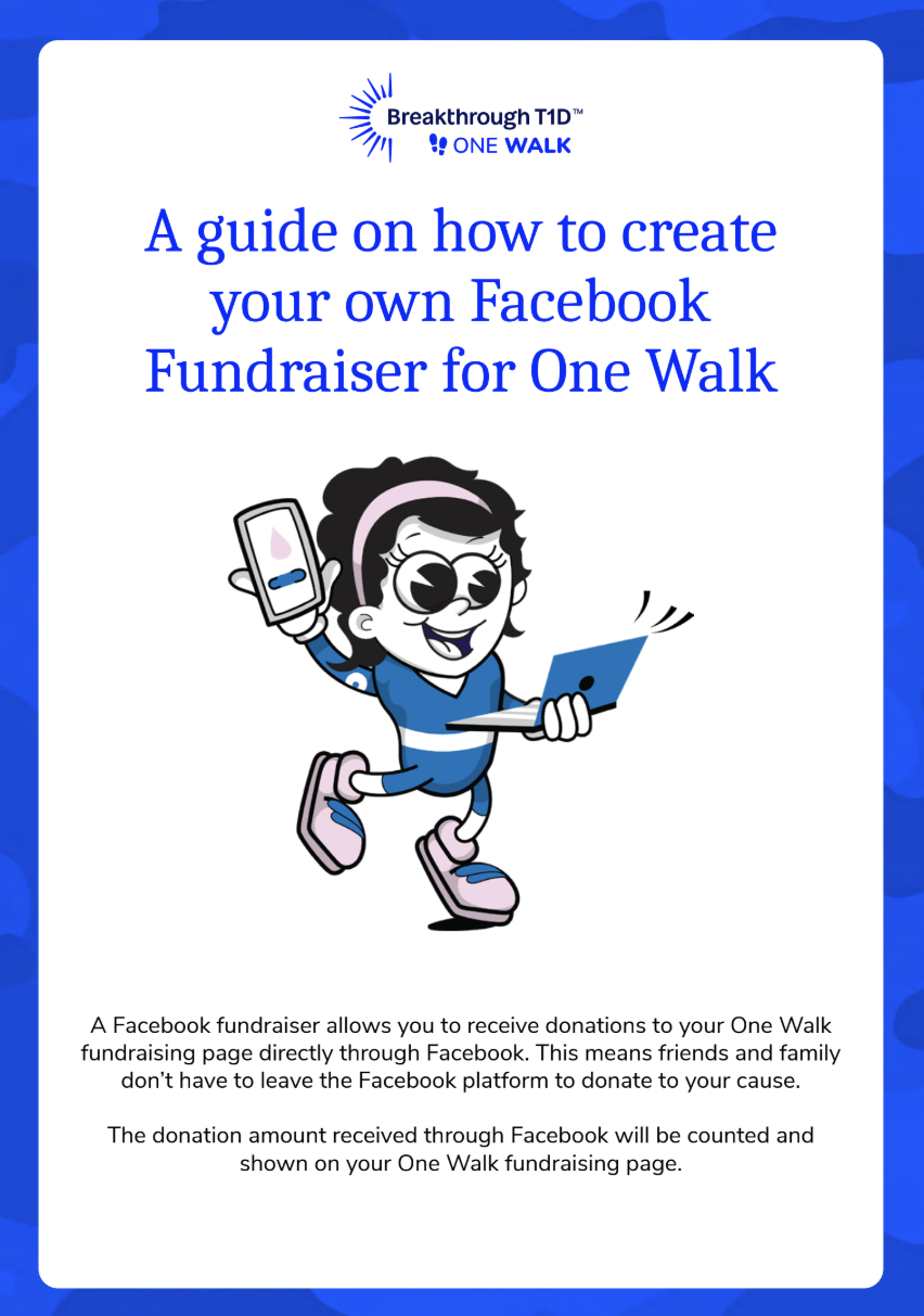 How to create your One Walk Facebook fundraiser
