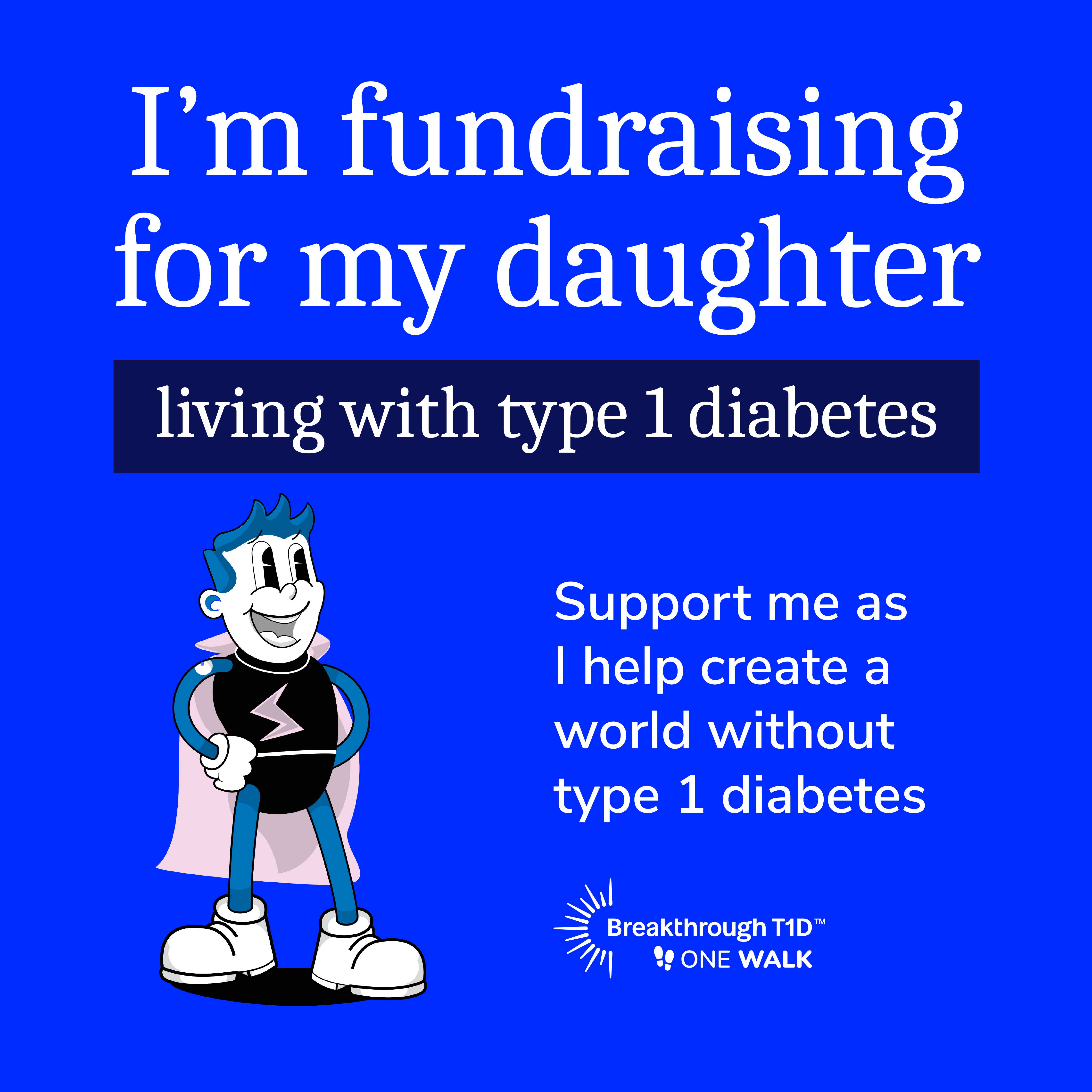 Walking for my daughter - Facebook social tile 2