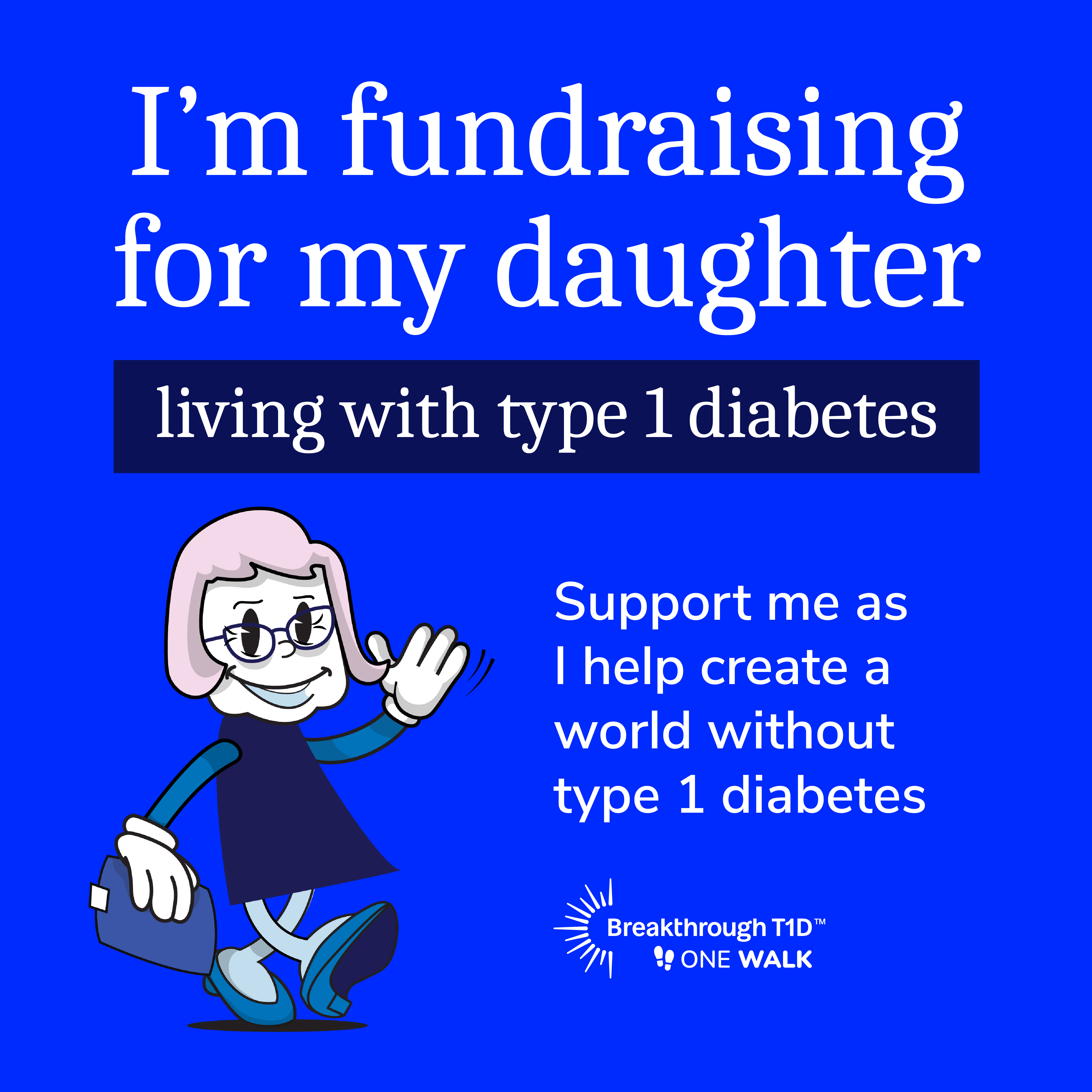 Walking for my daughter - Facebook social tile