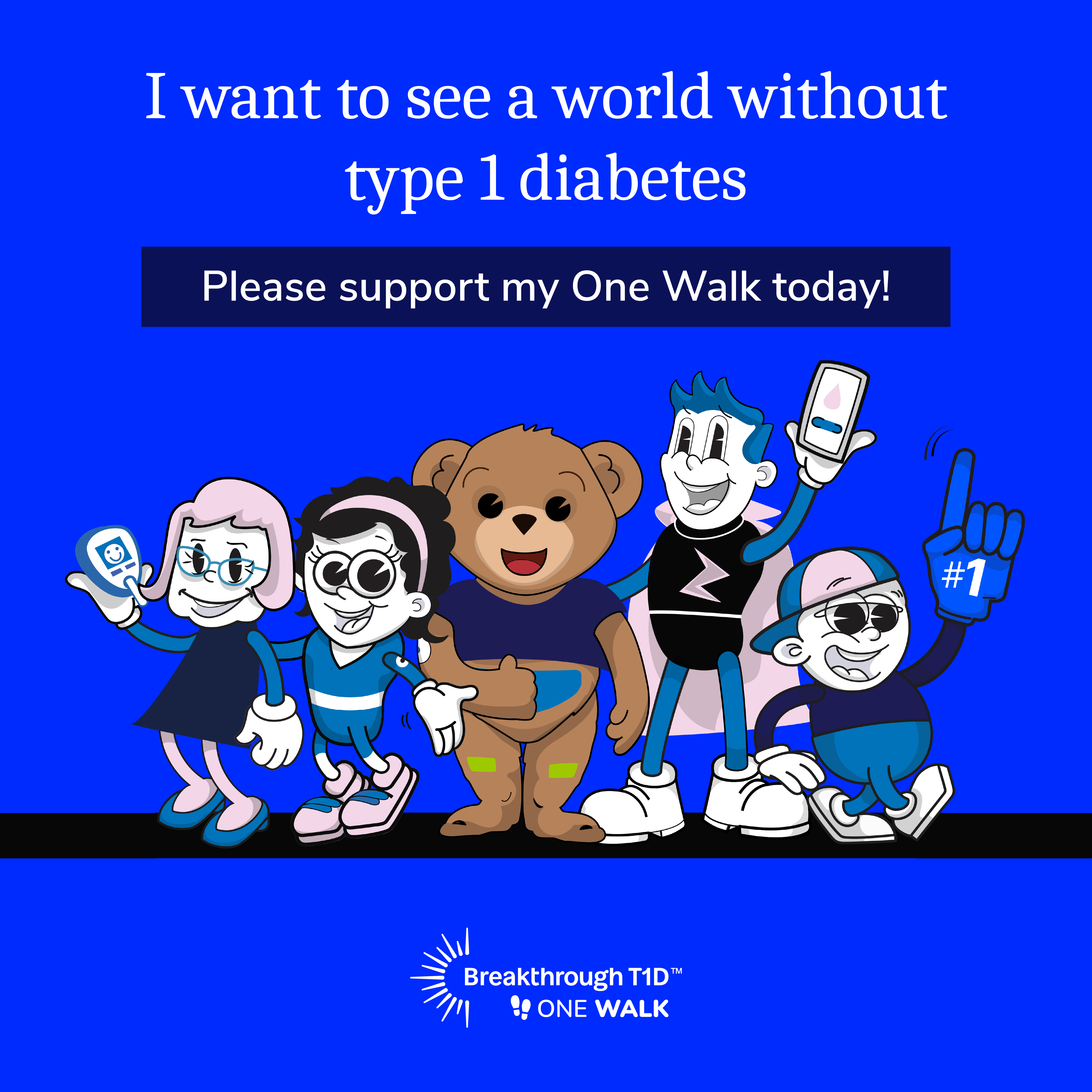 World without type 1 diabetes - Facebook social tile